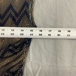 Enfocus Studio En Focus Dress Womens 8 Black Tan Chevron Sleeveless Midi Blouson Scoop Neck Photo 6