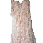 Anthropologie NWOT Mable Floral Bustier Maxi dress with self tie straps size L Photo 0