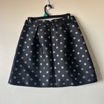 J.Crew NWOT Size Small (4) Black Pleated Mini Skirt Silver Polka Dots Bubble Photo 6