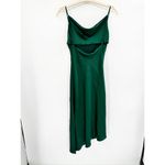 Petal and Pup Cyprus Emerald Green Satin Cowl Asymmetric Midi Dress Size 6 New Photo 4