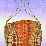 Size Medium Green Brown Hippy Skirt Bathing Suit Cover w/ Adjustable Sides Photo 0