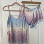 Victoria's Secret Blue and Purple Satin Pajama Set Photo 0