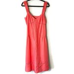 BCBGMAXAZRIA  Peach Orange 100% Silk Midi Slip Dress Size 12 Photo 2
