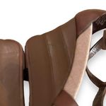 Kenneth Cole Reaction Cedar Brown Leather Strappy High Heel Wedges Sz 8.5 Photo 6