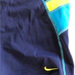 Nike Swim Shorts Sz. M Navy Blue Yellow Color block Summer Beach Pool Vacation Photo 3
