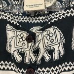 Vermont Country Store button maxi dress Elephant print black white size medium Photo 3