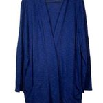 J.Jill Linen Blend Open Front Cardi Dark Blue Beach Size XL EUC #0463-AZ Photo 0