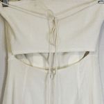 Reformation Winona Off-White Rayon Nylon Blend Strappy Jumpsuit Open Back 4 Photo 8