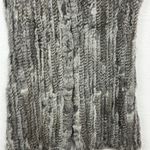 Love Token  Luxuries Genuine Dyed Rabbit Fur Vest Natural Gray. Photo 8