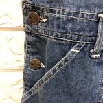 Dr. Seuss Women’s  Brand Cat‎ in the Hat denim jean shorts overalls sz L Photo 2