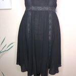 Free People Intimately  High Neck Open Back Black Lingerie with Crochet Size S Photo 2