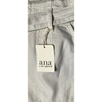 a.n.a NEW . High Rise Tan Khaki Chino Shorts with Pockets Tie Belt Frayed Waist 4 Photo 2