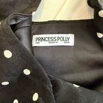 Princess Polly  Beffanie Halter Wrap Top Black Polka Dot Photo 3