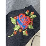 Cape Robbin Black Embroidered Rose Stiletto Booties Dual Zips Size 8.5 Photo 11