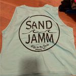 Sand jamn size medium double cropped tanks size medium Blue Photo 0