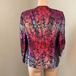 Kasper  Blazer & Shell Set 2 BLAZER / TOP Women's Size 12 Textured PINK/BLACK Photo 3