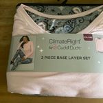 Cuddl Duds ClimateRight by Base Layer 2-piece Top & Legging pink paisley XXL PJ Photo 3