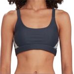 LANSTON Sport Bra Sz XS Gray Side Block Scoop Neck Racerback Sporty Preppy NWT Photo 1