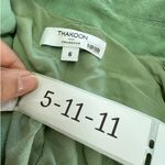 Thakoon Collective Blazer Womens 6 Green Oversized Jacket Linen Blend Career Photo 4