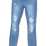 American Eagle The Dream Jean Super Hi-Rise Distressed Light Wash Jegging Jeans Photo 0