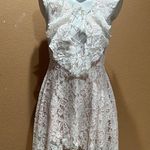 DO+BE  white and beige hi-low lace dress Photo 0