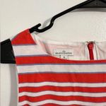 L.L.Bean  Signature Coral/Red & Blue Striped Dress with Belt sz 4 Photo 5