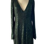 CAROLINE CONSTAS Julia Mini Dress Bow Detail Sequined Tulle Cocktail Party Large Photo 14