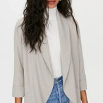 Wilfred ‎ Aritzia Chevalier Blazer Womens 6 Gray Crepe Lightweight Open Jacket Photo 0