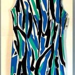 Ronni Nicole Abstract Print Shell Dress Size 12 Green/Blue NWT Photo 0