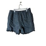 Aerie Linen Blend Black Shorts Size Medium Photo 3