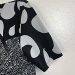 Jamie Sadock Shirt Womens Large Short Sleeve Black Grey Golf 1/2 Zip Mixed Print Photo 4