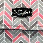 NEW Lillybet by Demdaco Diaper Clutch chevron pink&gray multiple way to … Pink Photo 1
