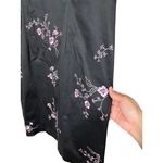 Sag Harbor Black Pink Floral Embroidery 90s Y2K Midi Dress Petite 12 Black Size undefined Photo 2
