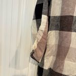 Soft Surroundings  Neutral‎ Plaid Button Up Zipper Detail Back Size Large Photo 3