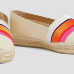 Diane Von Furstenberg NWOT  X Castaner
Klea striped embroidered canvas espadrille Photo 0