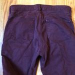 ZARA  maroon sateen cropped ankle zip jeans size 4 Photo 5