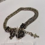 Premier Designs Women’s  NWT Gold Tone Charm Double Strand Costume Bracelet Photo 7