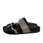 Madden Girl Black & Silver Rhinestone Strappy Platform Sandals 8 Photo 1