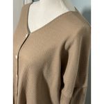 Ekouaer Tan Waffle Night Button Up Lounge Top, XLSDS Photo 2