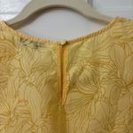 Moon River Butter Yellow S Puff Sleeve Boho Tiered Cottagecore Floral Blouse Photo 3