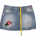Free People  Patch Denim Skirt Size 27 Photo 8