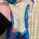 Sun Streak Vintage 1970s Blue Floral One Piece Bathing Suit Swimsuit Size 6 Photo 13