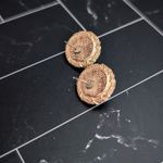 Vintage Stud Earrings Stylish Faux Pearl with Fancy Halo Photo 4