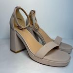 Chunky Block Heels Square Open Toe Ankle Strap Sandals Women’s 8.5 wedding Photo 3