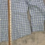 Duluth Trading Co Plaid Button Up Long Sleeve Shirt Women's L Blue Green Size L Photo 7