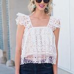 Chicwish  Moonlit Night Crochet Cropped Top Photo 0