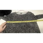 Talbots Women's MP Black White Print Top 3/4 Sleeve Round Neck Side Slits Career Photo 5