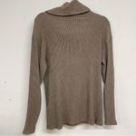 Rachel Zoe Beige Ribbed Knit Turtleneck Sweater Womens M Brown Academia Pullover Photo 8