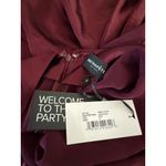 retrofete Julia Silk Draped Open Back Maxi Dress Port Womens Size Medium Red Photo 13