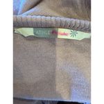 Athleta  Sweater Women Small Pink Lilac Cotton Cashmere Knit Ruffle Front Cardiga Photo 7